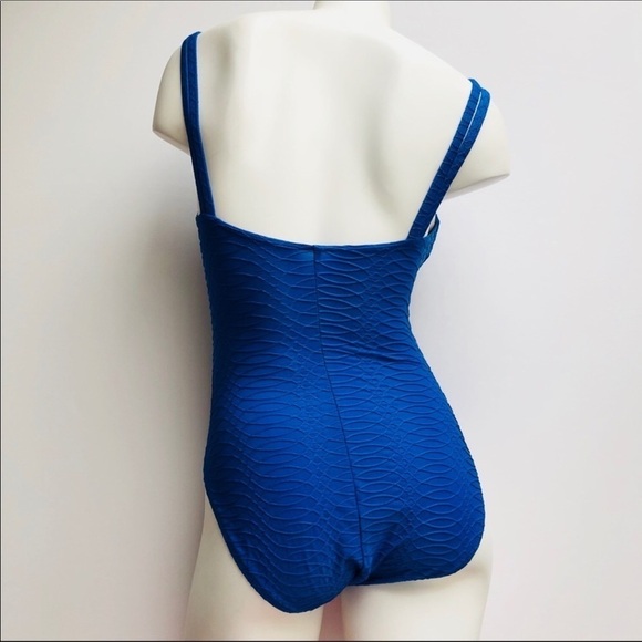 La Blanca sz 8 blue swirl one piece swimsuit - Picture 2 of 16